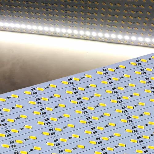 Taśma LED 7030 na sztywnym aluminiowym podkładzie - Biała Ciepła 3000 K - 100 cm
